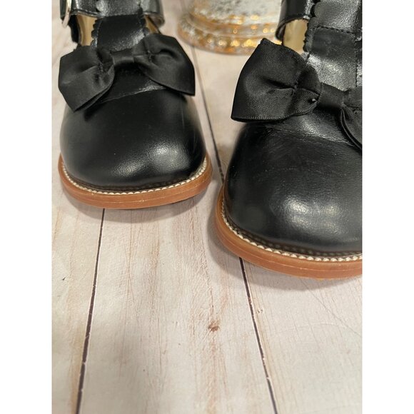 GINFIVE Girls Mary Jane Black Bow Dress Shoe sz 12 - Picture 2 of 10